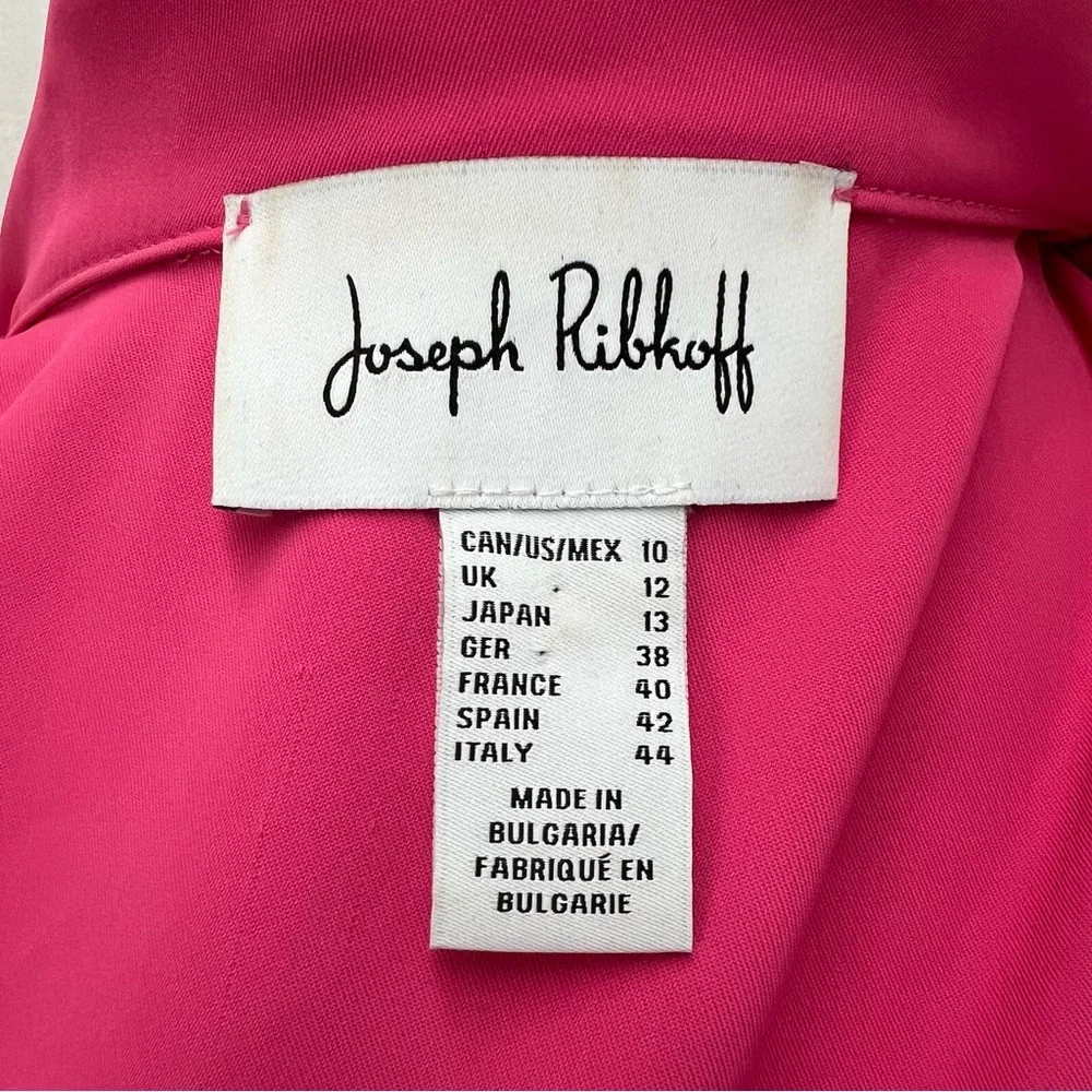 Joseph Ribkoff hot pink, lightweight, extra long blazer. - Picture 10 of 11